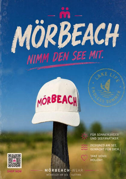 mörBEACH cap white magenta mörBEACH cap white magenta